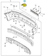 ЗАГЛУШКА ПТФ ЛЕВАЯ LANOS, CHANCE, SENS GM