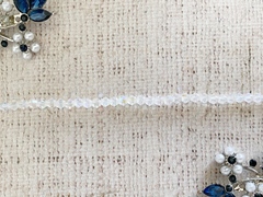 Бусины граненые Биконус стекло на леске, р. 4х4 мм, отверстие 1 мм, ~105 бусин*10 нитей, прозрачный