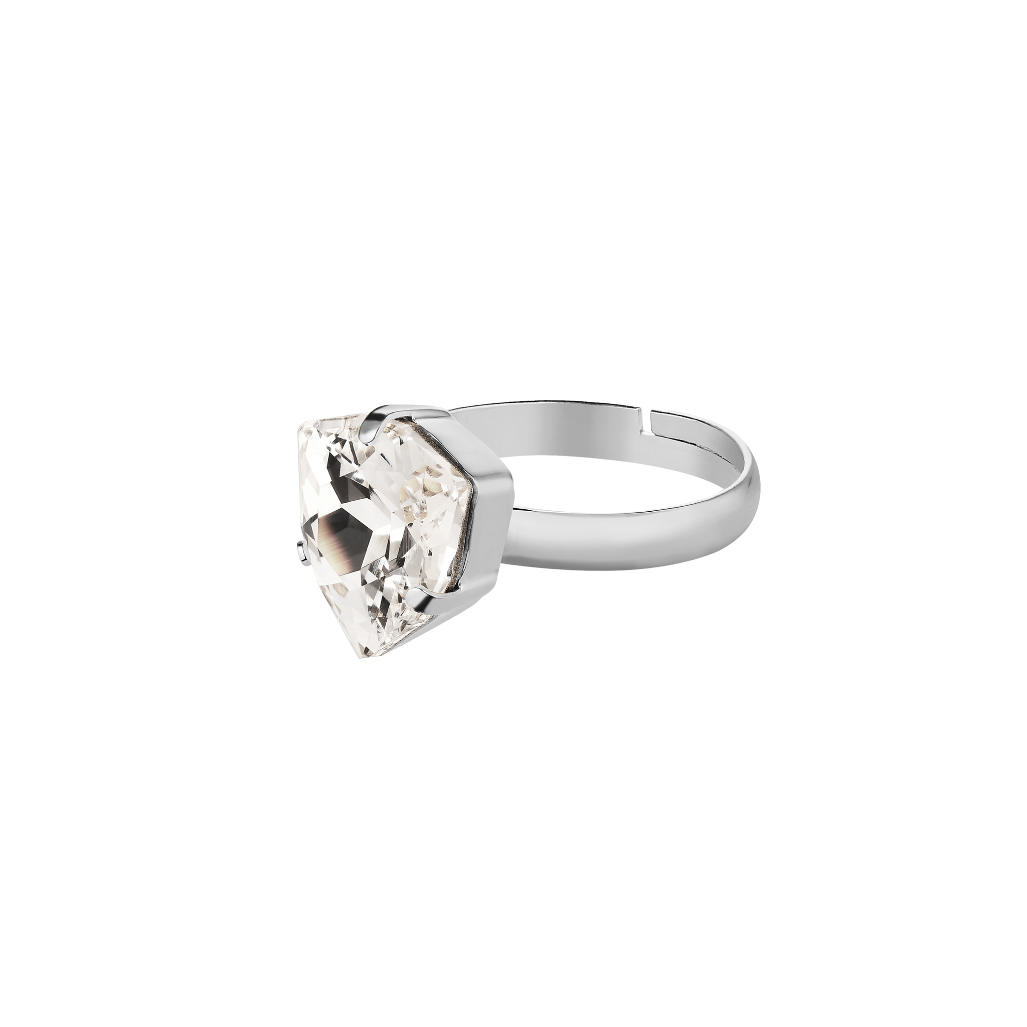 Кольцо Trilliant Crystal Rhodium Ring