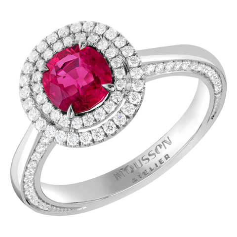 Кольцо с Рубином и Бриллиантами, R0070-75/1