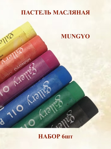 Пастель масляная мягкая профессиональная MUNGYO Gallery Набор №3 (6шт)