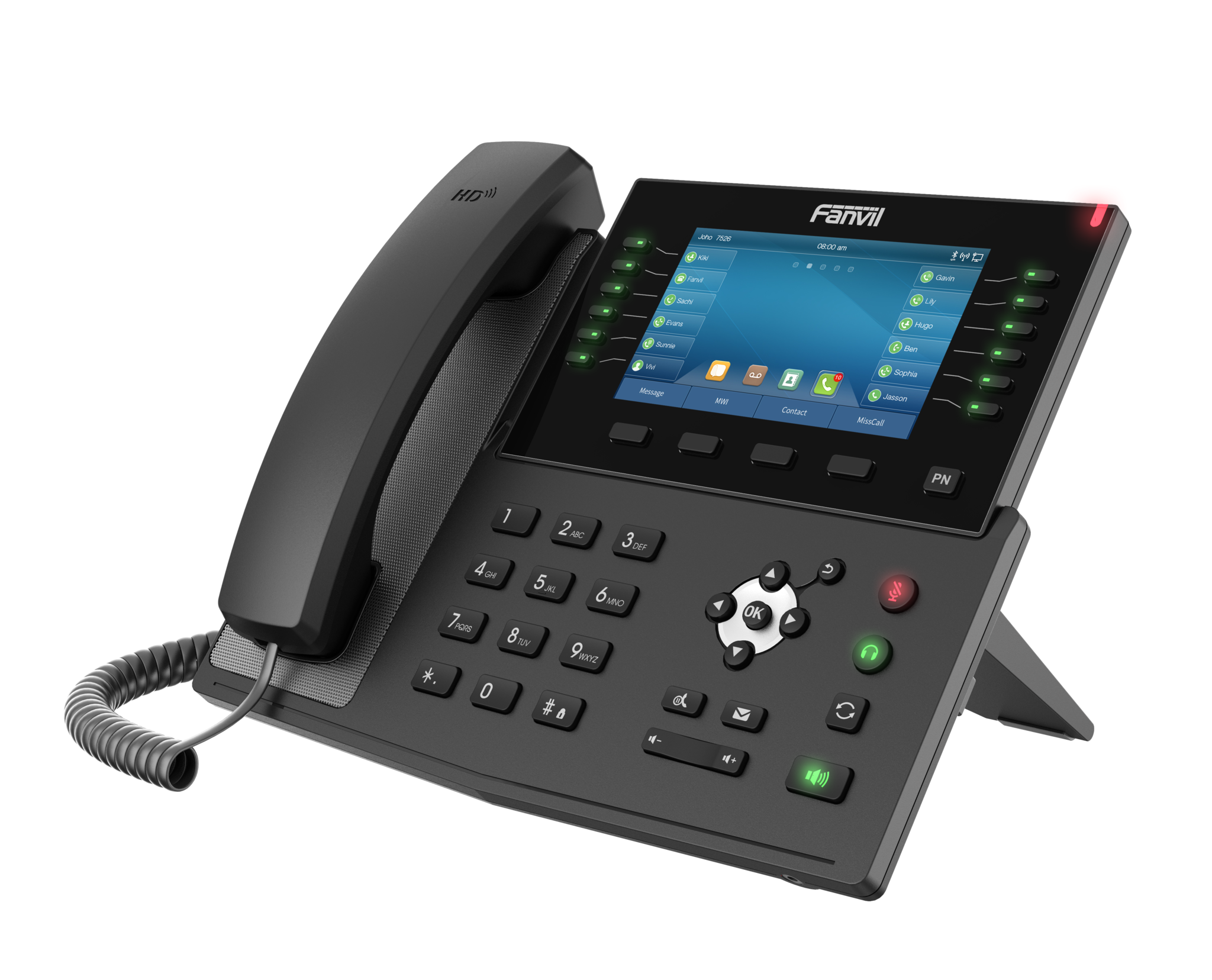 Купить Fanvil X7C - Business SIP Phone (POE) - IP телефон, 20 SIP линий,  (1GbE) Gigabit Ethernet, цветной LCD, 12 DSS/BLF, Bluetooth, USB, Wi-Fi, у  дистрибьютора и импортера - ООО 