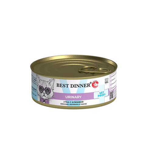 Best Dinner Exclusive Vet Profi Urinary Утка с клюквой (упаковка 12 шт * 100 г)