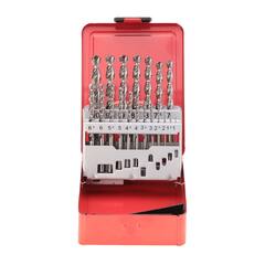 Набор сверл по металлу 1-10мм 19шт DIN338 HSSE-Co5 130° UTL3000 (мет. кейс) Ruko 229214(K)