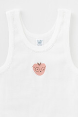 майка  для девочки  К 1181-2уп/сахар,яблочки