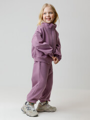 брюки  для девочки  КР 400872/лиловый 3220 к649