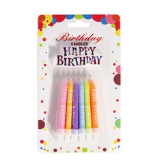 
          Набор свечей для торта Alingar, 9 см, 12 шт., с подставками. "Надписи на неоне", ассорти