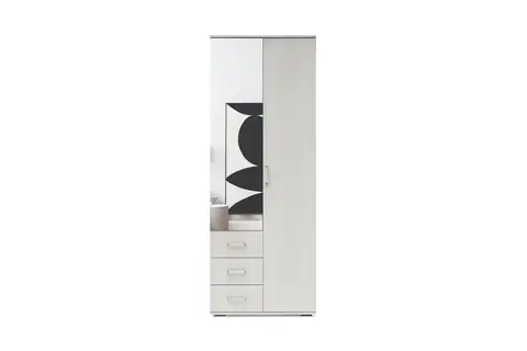 Шкаф 2х створчатый Белла ясень белый