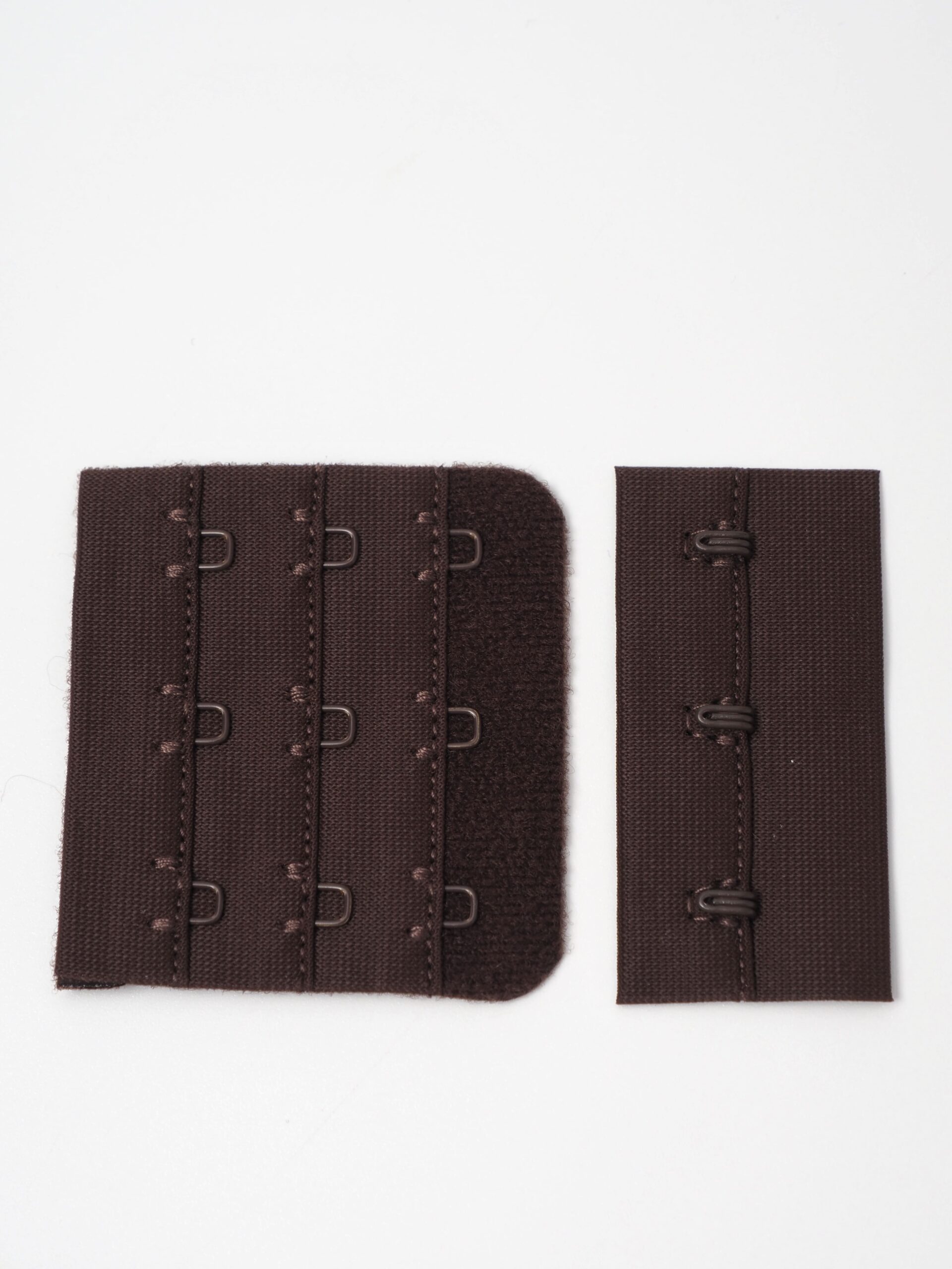 Застежка для бюстгальтера широкая с крючками цвет шоколад 3х3