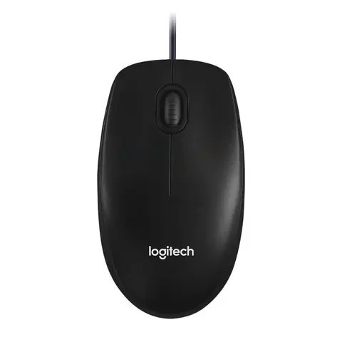 Мышь проводная Logitech M100 Black (USB, оптическая, 1000dpi, 2but) (910-006765)
