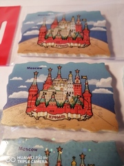 Магнит фреска полистоун с видами Москвы