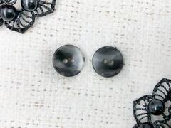 Пуговицы, d 1,5 см, 2 прокола, чёрный