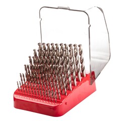 Набор сверл по металлу 1-10мм 91шт DIN338 HSS-G 135° (пл. кейс) H-Tools 214223HT