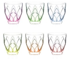 Набор цветных стаканов для виски RCR Ninphea 250 мл, 6 шт, фото 3