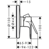 Hansgrohe Rebris E 72668000 Смеситель для душа, хром