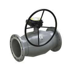 Кран стальной шаровой цельносварной Seagull КШ.Ц.Ф.Р, DN-125 PN-25, стандартнопроходной, фланцевый с редуктором