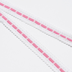 Резинки/Резинка ажурная/М-325 бело-розовый