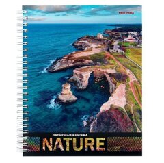 Записная книга на гребне А5 120л. МОРСКОЕ ПОБЕРЕЖЬЕ 7БЦ, глянц.ламинирование