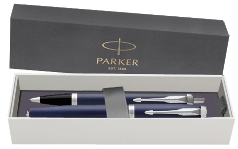 Набор: Ручка роллер и Шариковая ручка Parker IM Core Matte Blue CT123