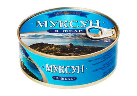 Муксун натуральный в желе, 240г