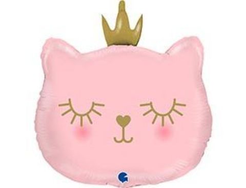 Фольгированный шар  Голова кошки в короне
