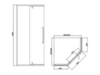 Душевой уголок RGW SV-81 90x90 / пятиугольный / прозрачное стекло