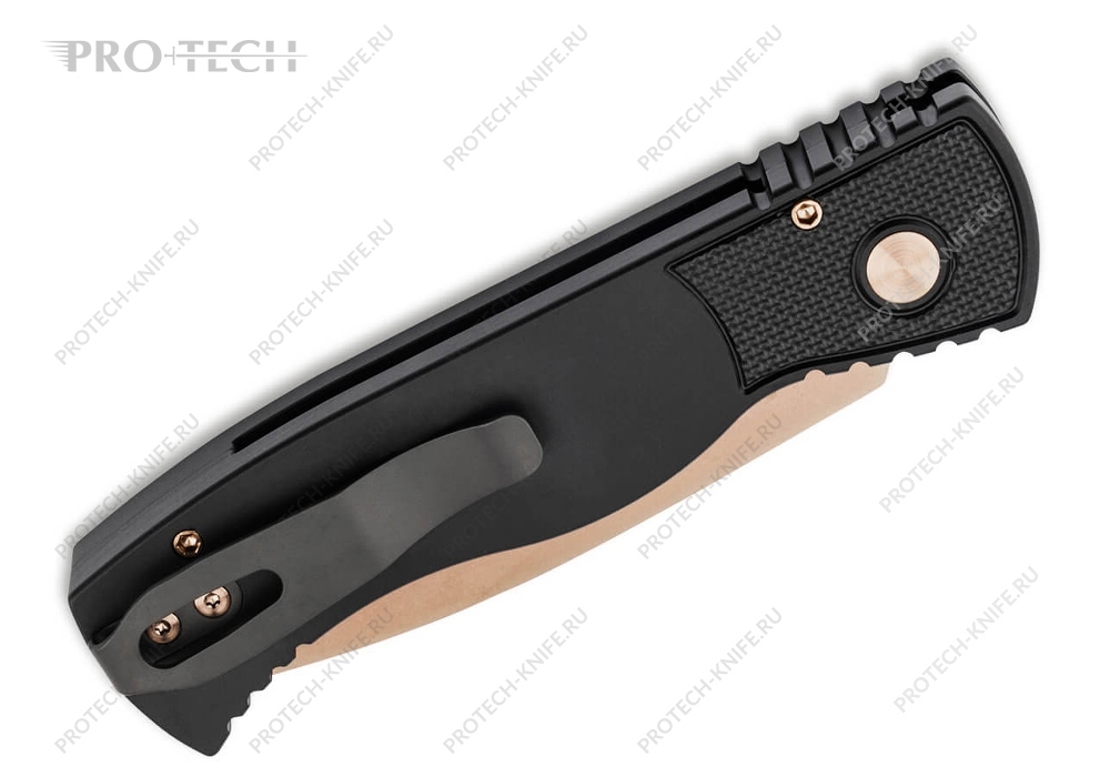 Нож Pro-Tech TR-2 RG Silver Skull Rose Gold MagnaCut - фотография 