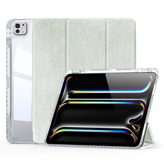 Чехол книжка зеленого цвета от Dux Ducis для Apple iPad Pro 13 с 2024 года, серия Unid Series Case, с держателем Apple Pencil и функцией автоматического перехода в спящий режим