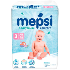 Подгузники для детей MEPSI M (6-11кг) 64 шт/уп