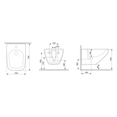 Биде подвесное AM.PM Inspire 2.0 C50A3411WH
