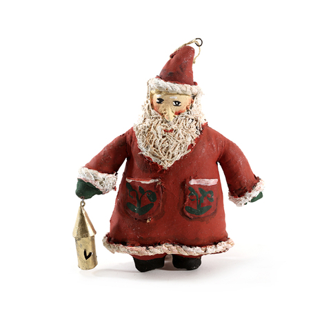 ЕЛОЧНАЯ ИГРУШКА CANVAS SANTA WITH LEAVES