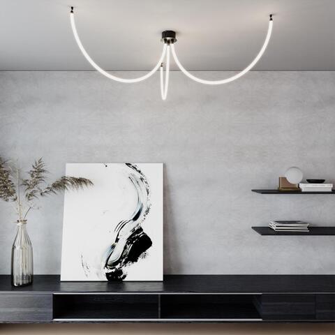 359129 KONST NT23 000 черный Светильник светодиодный IP20 LED 4000K 14W 170-265V 1400Лм RAMO