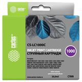 Картридж струйный Cactus CS-LC1000C голубой (20мл) для Brother DCP 130C, 330С, MFC-240C, 5460CN