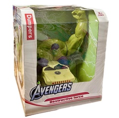 Машина на Р/У с Халком на Крыше, размер 35см*30см*30см