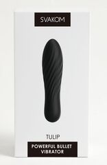 Черная вибропуля Tulip - 10,6 см. - 