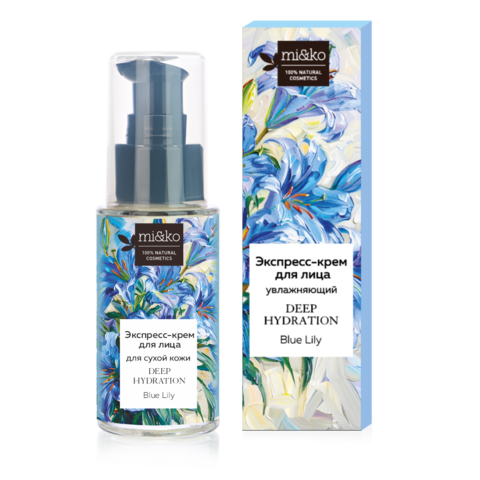 Экспресс-крем для лица для сухой кожи Deep Hydration Blue Lily 30мл