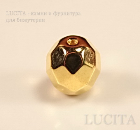 Бусина с огранкой (цвет- золотой) 8х7 мм , 5 штук ()