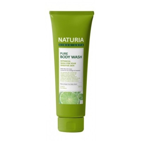 Гель для душа Мята - лайм / NATURIA PURE BODY WASH, Wild Mint & Lime 100 мл