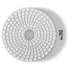 ЗУБР 125 мм, №30, мокрое шлифование, алмазный гибкий шлифовальный круг АГШК, Профессионал (29867-030)