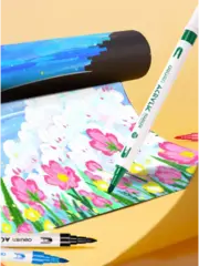 Акриловые маркеры Deli двусторонние