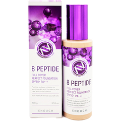 Enough Крем тональный с пептидами - 8Peptide full cover perfect foundation #13, 100мл