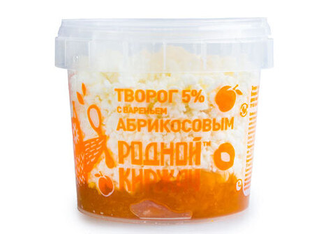Творог с вареньем абрикосовым "Киржачский", 230г