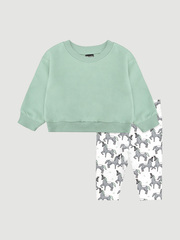 Комплект Mjölk Свитшот Magic Mint/Легинсы Circus