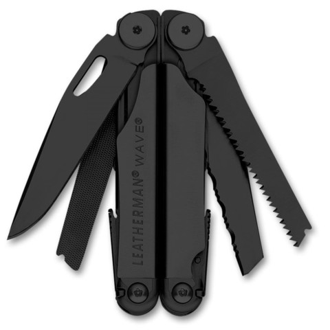 Мультитул Leatherman Wave Plus Black, нейлоновый чехол Molle, 18 функций (832526) цвет чёрный | Multitool-Leatherman.Ru