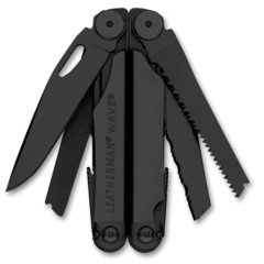 Мультитул Leatherman Wave Plus Black, нейлоновый чехол Molle, 18 функций (832526) цвет чёрный | Multitool-Leatherman.Ru