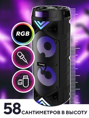 Портативная колонка FUMIKO TOWER с подсветкой и микрофоном черная