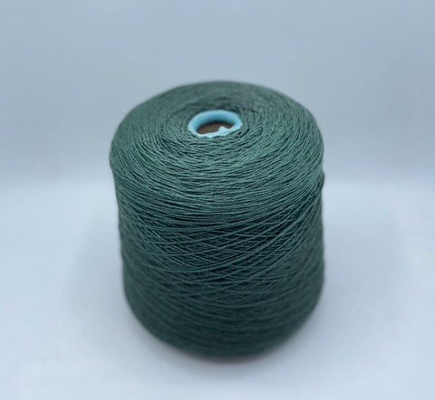 Бобинная пряжа (пр.Италия).art-Plume 380/100гр, 100%Меринос, цвет-Приглушенно-зеленый , арт.27651