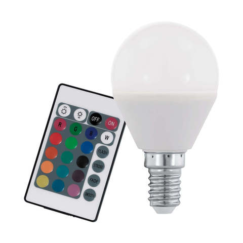 Лампа RGB LED диммир. с пультом ДУ Eglo RGB-W INFRARED LM-LED-E14 4W 300Lm 3000K P45 10682