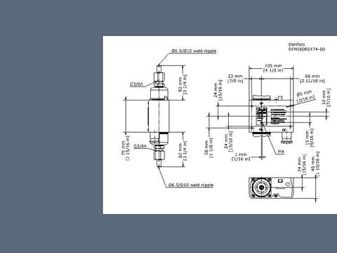 Реле дифференциального давления MP55A Danfoss 060B017491