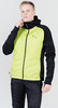 Премиальная куртка для лыж и зимнего бега Nordski Hybrid Hood Black/Lime